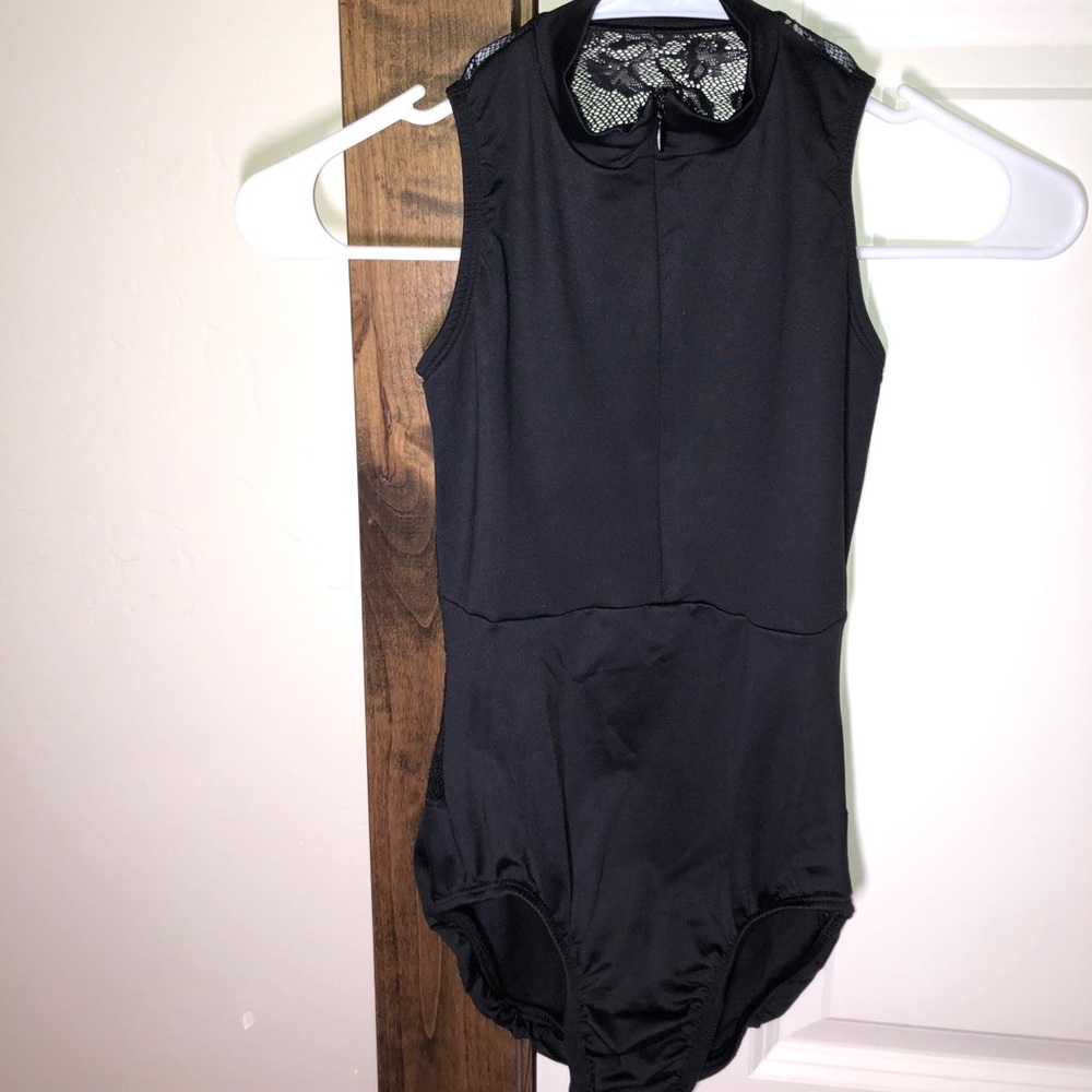 Women’s black leotard
